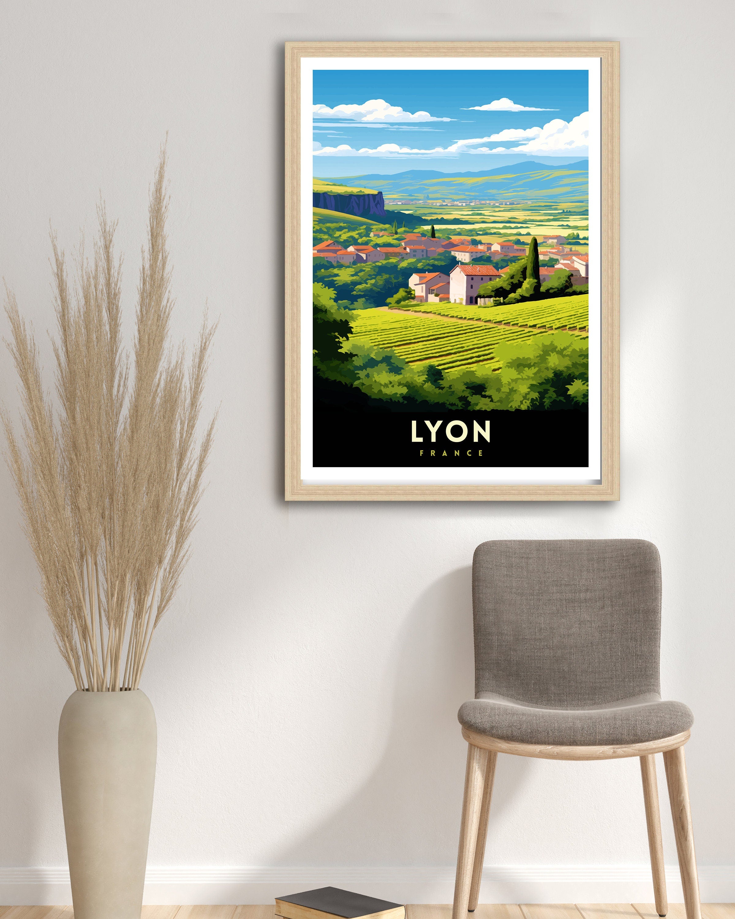 Lyon France Travel Print Lyon Wall Decor Lyon Poster France Travel Prints Lyon Art Print Lyon Illustration Lyon Wall Art - France Print