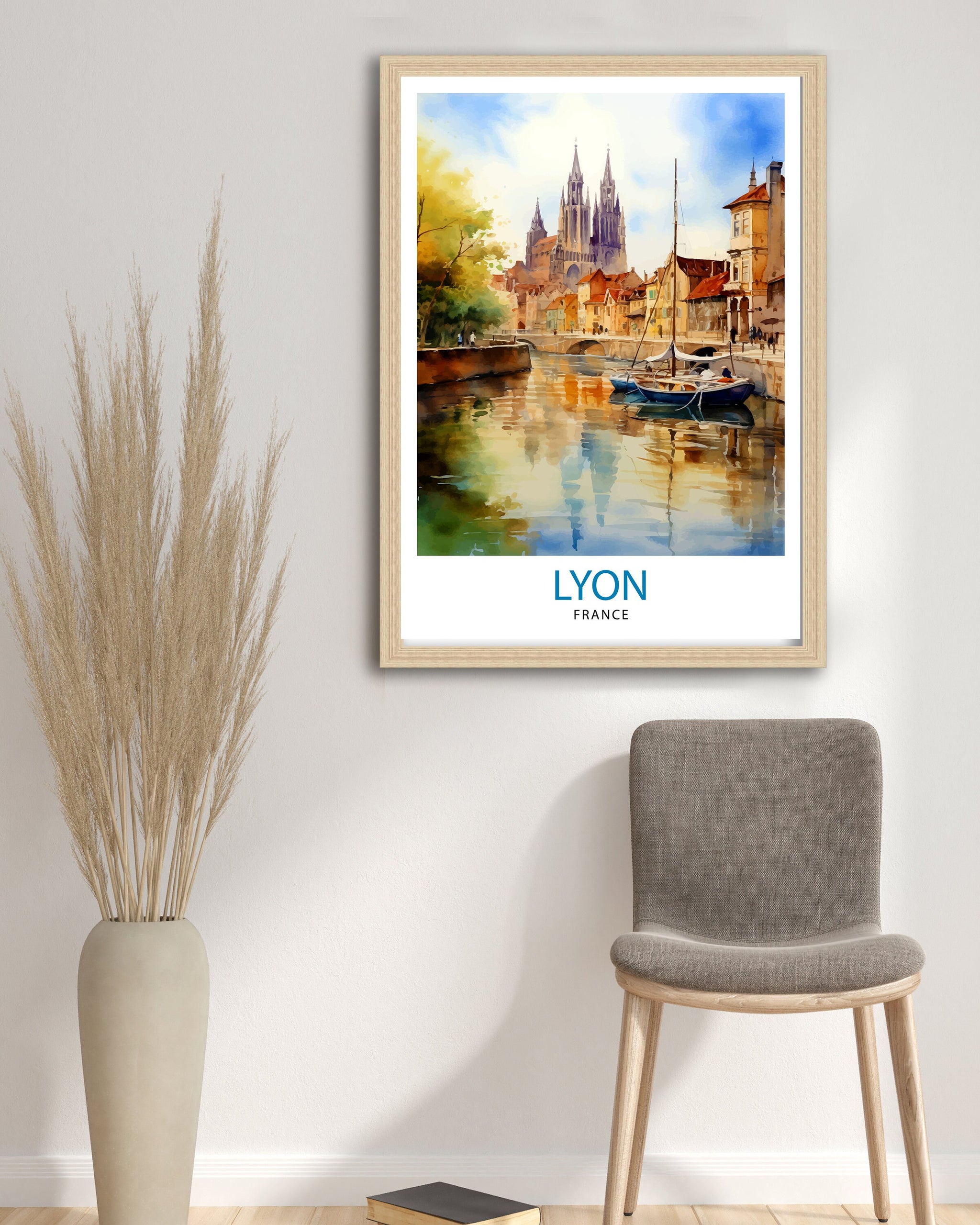 Lyon France Travel Print Lyon Wall Decor Lyon Poster France Travel Prints Lyon Art Print Lyon Illustration Lyon Wall Art - France Print