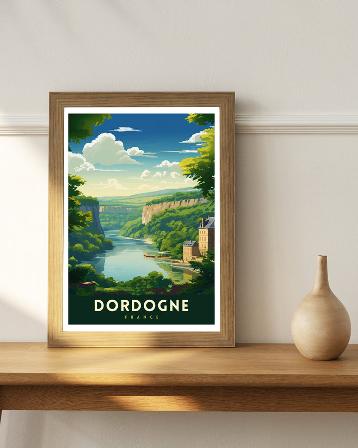 Dordogne France Travel Print Dordogne Wall Decor Dordogne Poster France Travel Prints Dordogne Art Print Dordogne Illustration Dordogne