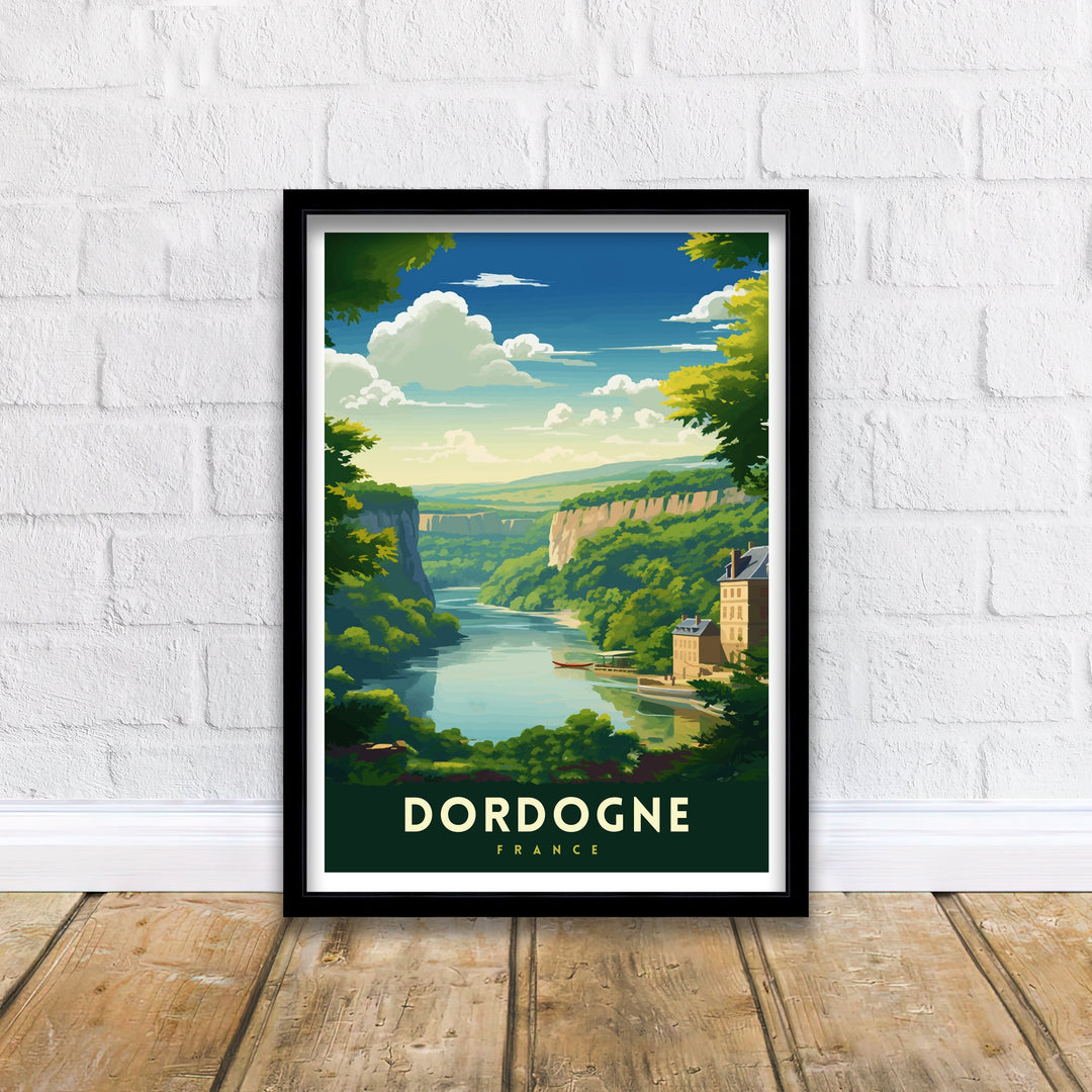 Dordogne France Travel Print Dordogne Wall Decor Dordogne Poster France Travel Prints Dordogne Art Print Dordogne Illustration Dordogne