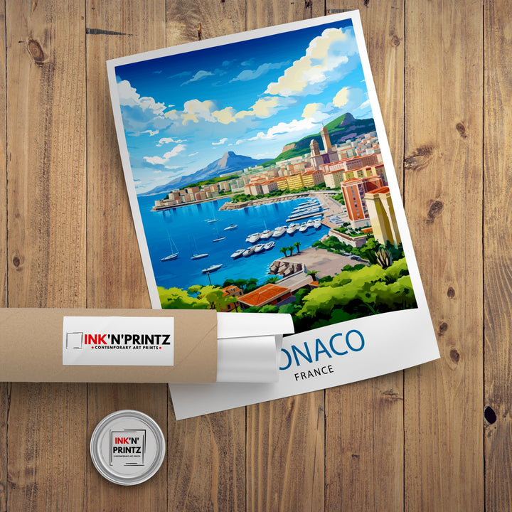 Monaco Art Print | Monaco | Monaco Poster | Monaco Print | Monaco Wall Art | Travel Poster | Monaco Art | Monaco Travel Poster | Wall Art