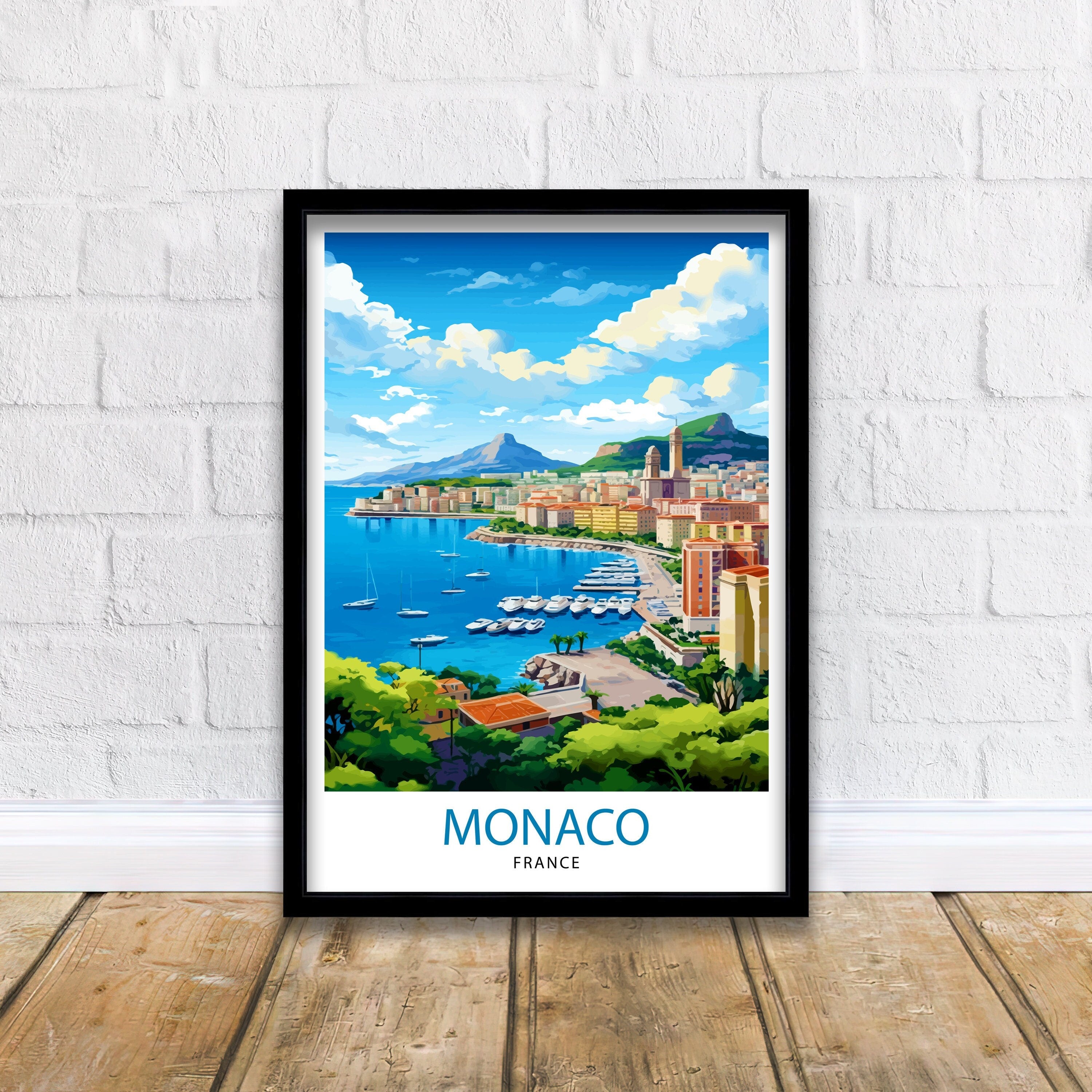 Monaco Art Print | Monaco | Monaco Poster | Monaco Print | Monaco Wall Art | Travel Poster | Monaco Art | Monaco Travel Poster | Wall Art