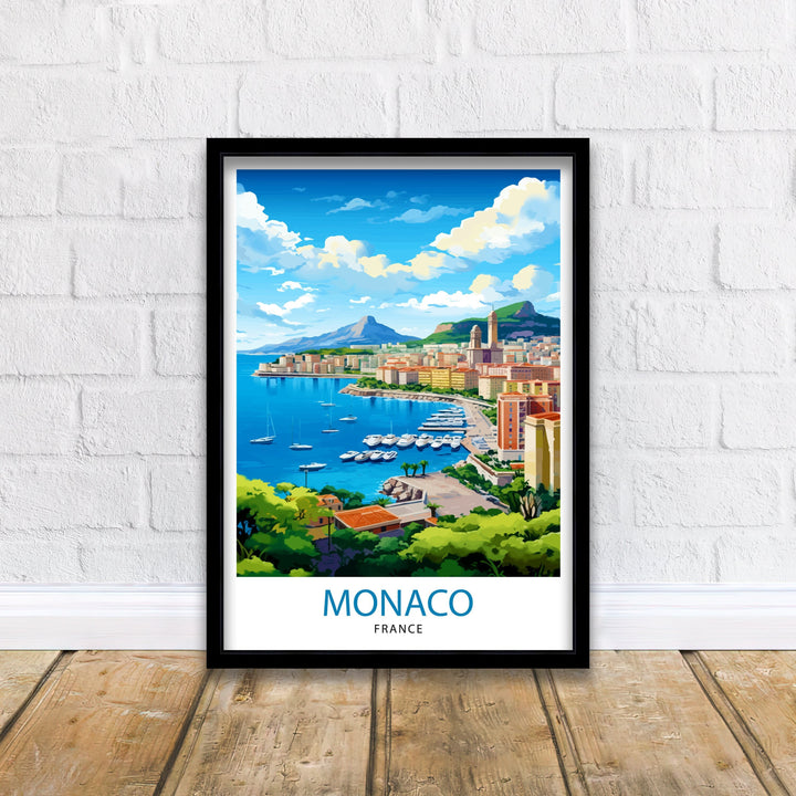 Monaco Art Print | Monaco | Monaco Poster | Monaco Print | Monaco Wall Art | Travel Poster | Monaco Art | Monaco Travel Poster | Wall Art