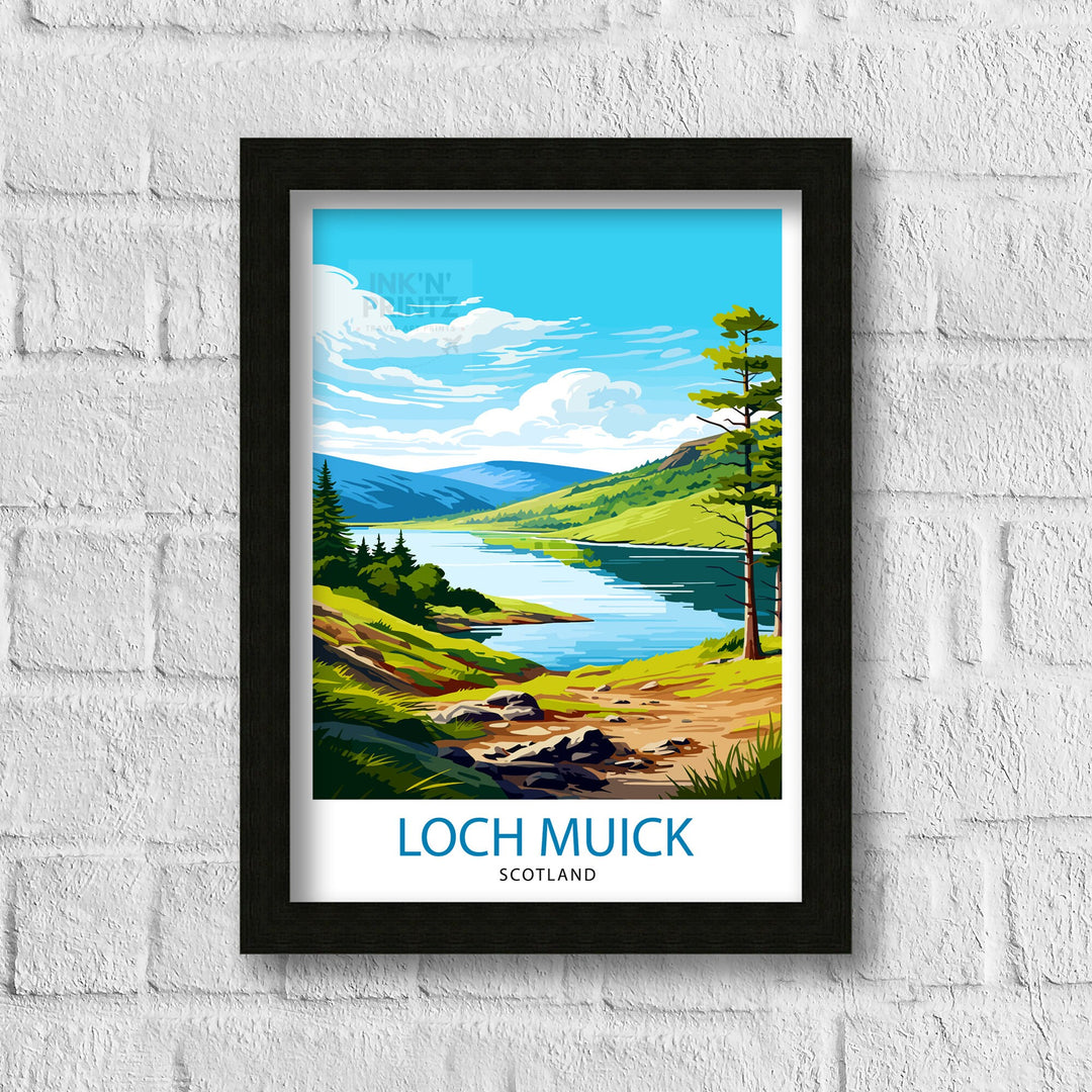 Loch Muick Scotland Travel Print Loch Muick Wall Decor Loch Muick Poster Scotland Travel Prints Loch Muick Art Print Loch Muick