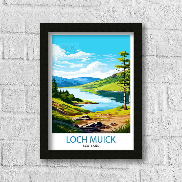 Loch Muick Scotland Travel Print Loch Muick Wall Decor Loch Muick Poster Scotland Travel Prints Loch Muick Art Print Loch Muick