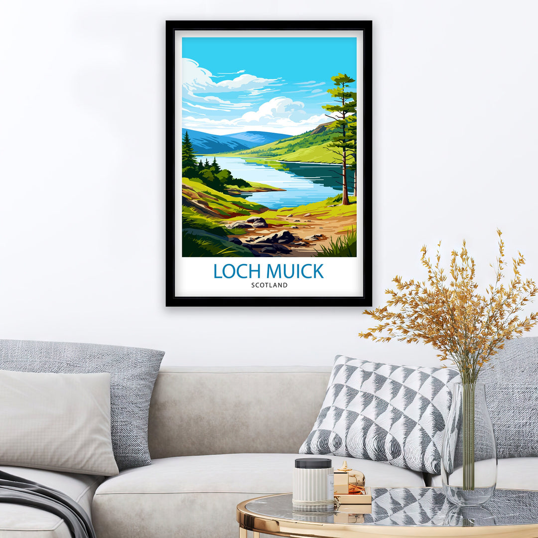 Loch Muick Scotland Travel Print Loch Muick Wall Decor Loch Muick Poster Scotland Travel Prints Loch Muick Art Print Loch Muick