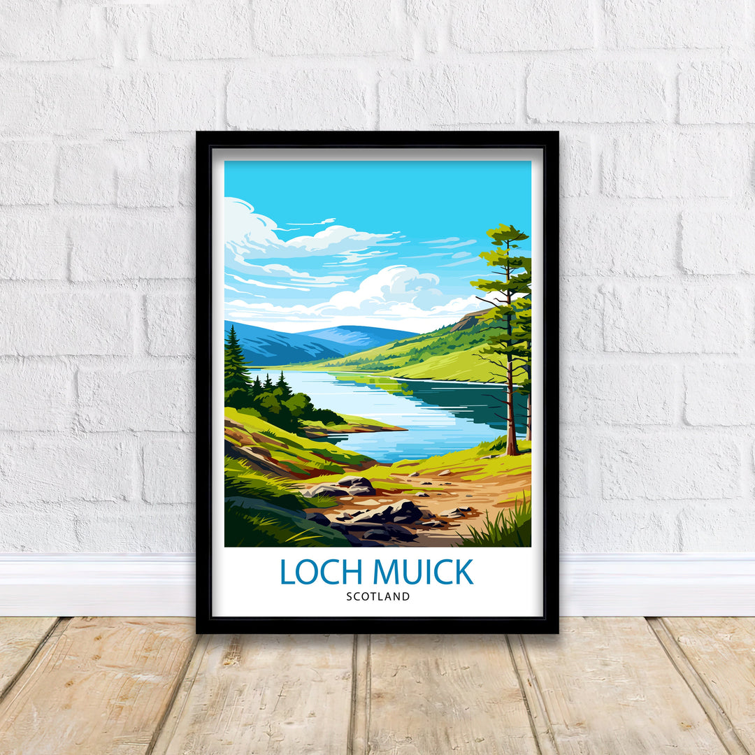 Loch Muick Scotland Travel Print Loch Muick Wall Decor Loch Muick Poster Scotland Travel Prints Loch Muick Art Print Loch Muick