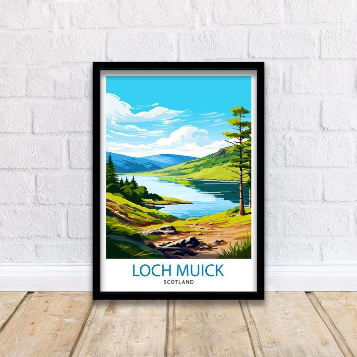 Loch Muick Scotland Travel Print Loch Muick Wall Decor Loch Muick Poster Scotland Travel Prints Loch Muick Art Print Loch Muick