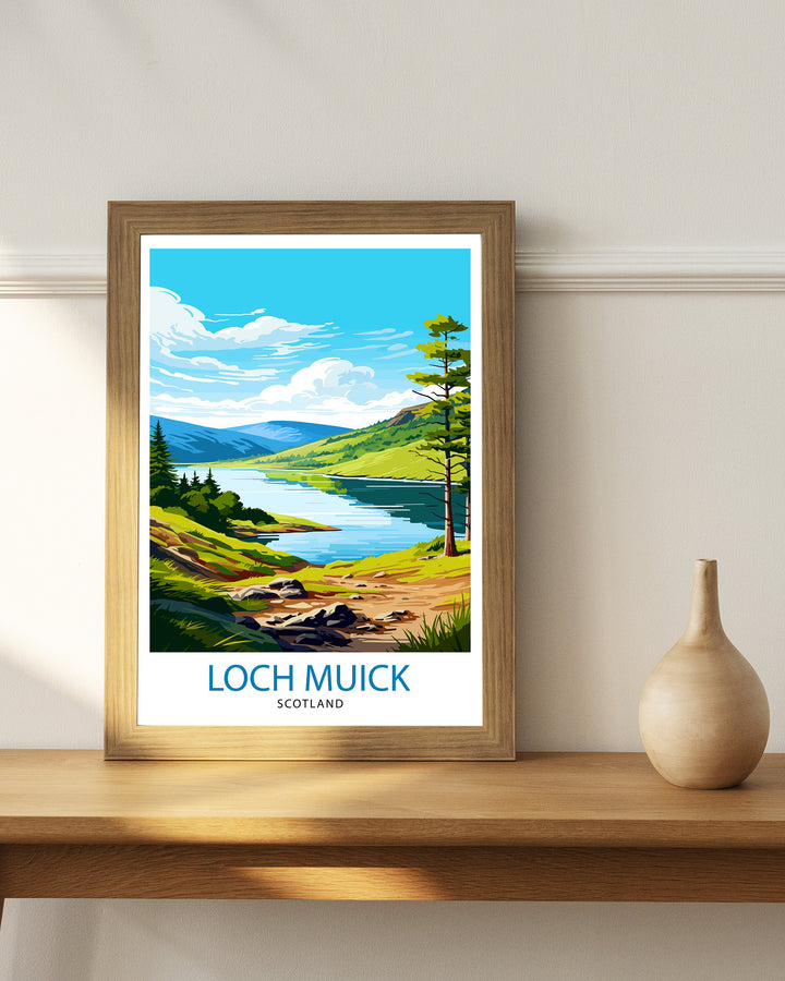 Loch Muick Scotland Travel Print Loch Muick Wall Decor Loch Muick Poster Scotland Travel Prints Loch Muick Art Print Loch Muick
