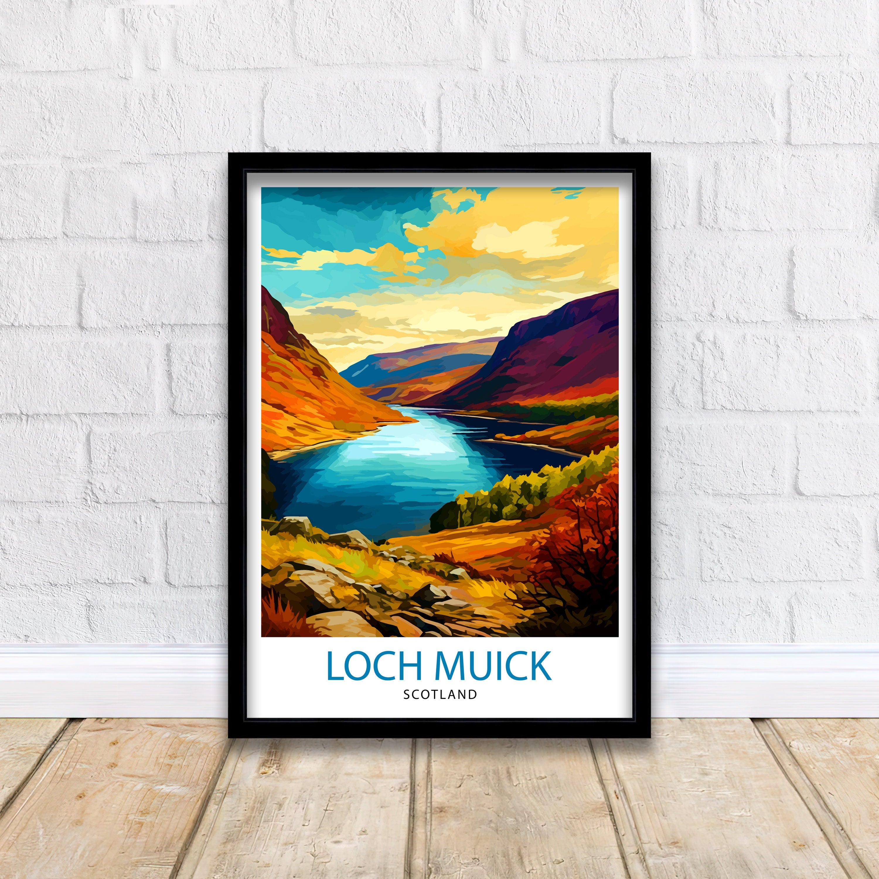 Loch Muick Scotland Travel Print Loch Muick Wall Decor Loch Muick Poster Scotland Travel Prints Loch Muick Art Print Loch Muick