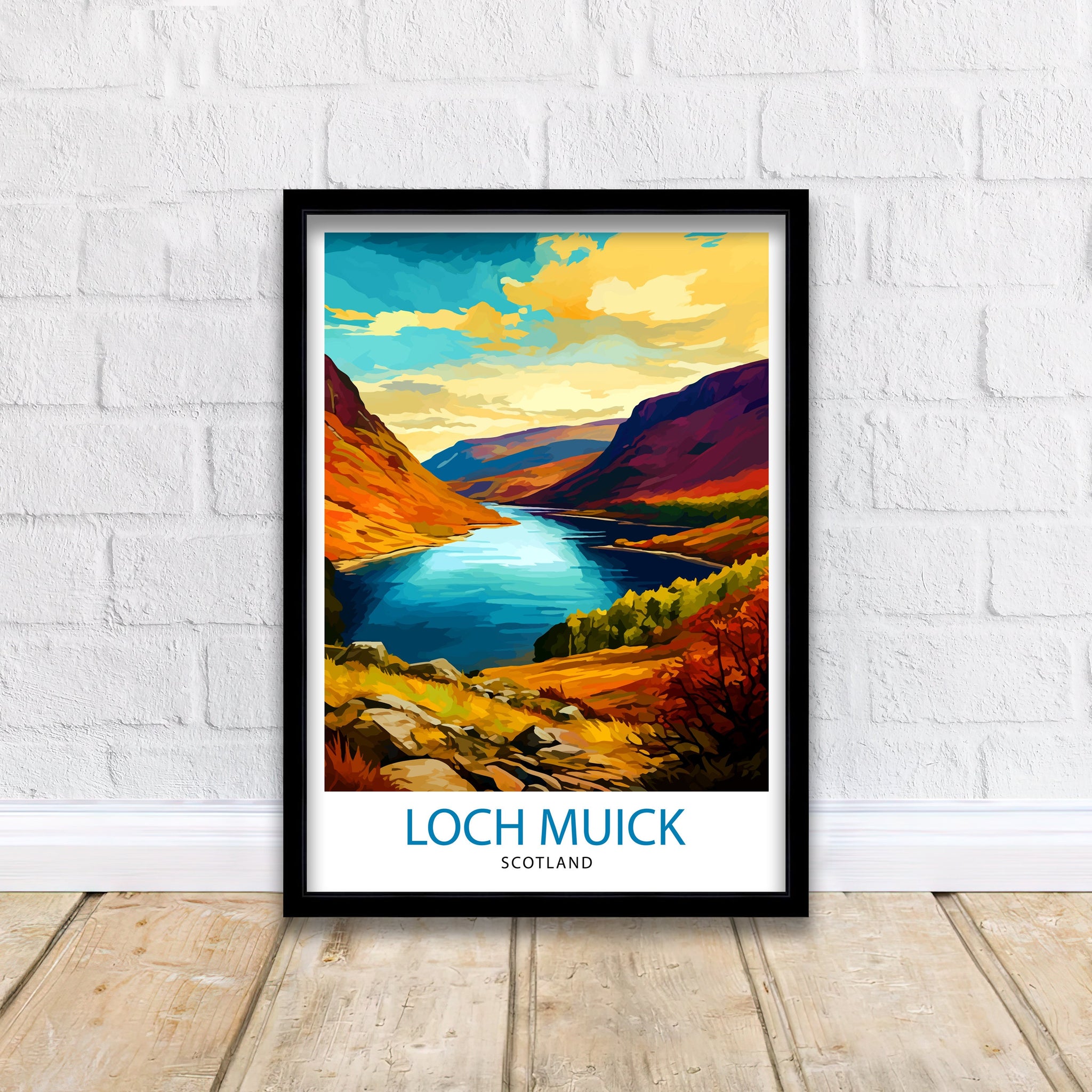 Loch Muick Scotland Travel Print Loch Muick Wall Decor Loch Muick Poster Scotland Travel Prints Loch Muick Art Print Loch Muick