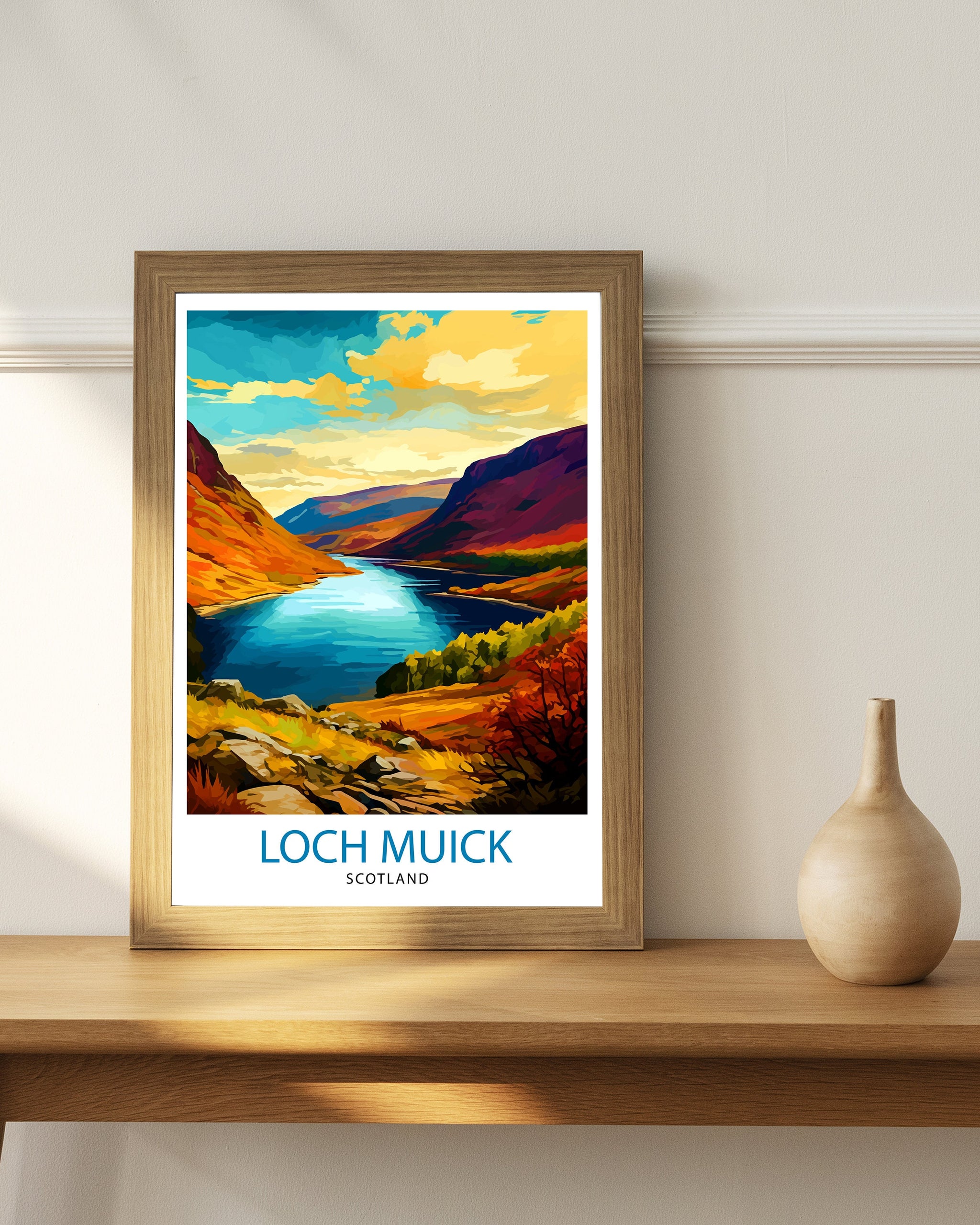 Loch Muick Scotland Travel Print Loch Muick Wall Decor Loch Muick Poster Scotland Travel Prints Loch Muick Art Print Loch Muick