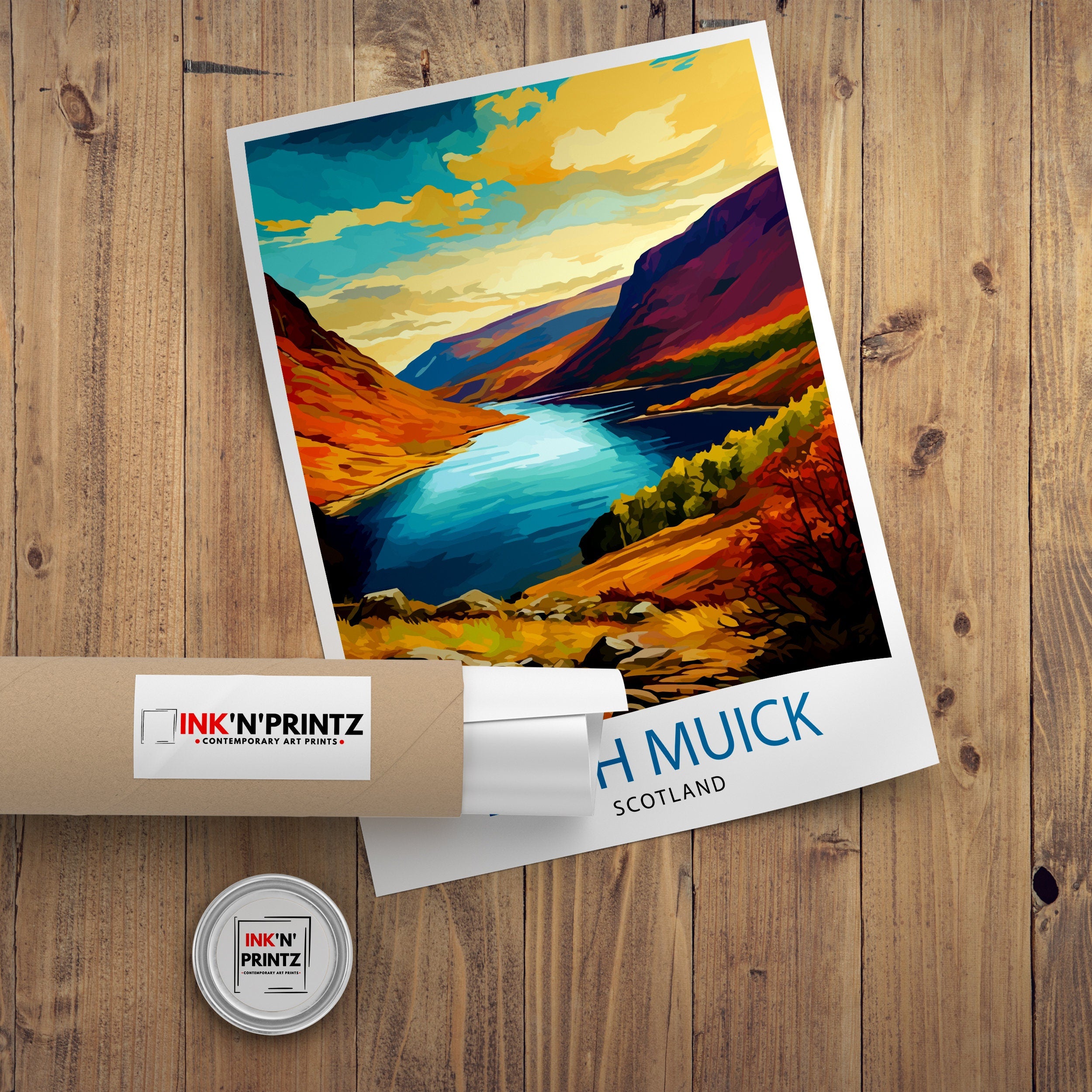 Loch Muick Scotland Travel Print Loch Muick Wall Decor Loch Muick Poster Scotland Travel Prints Loch Muick Art Print Loch Muick