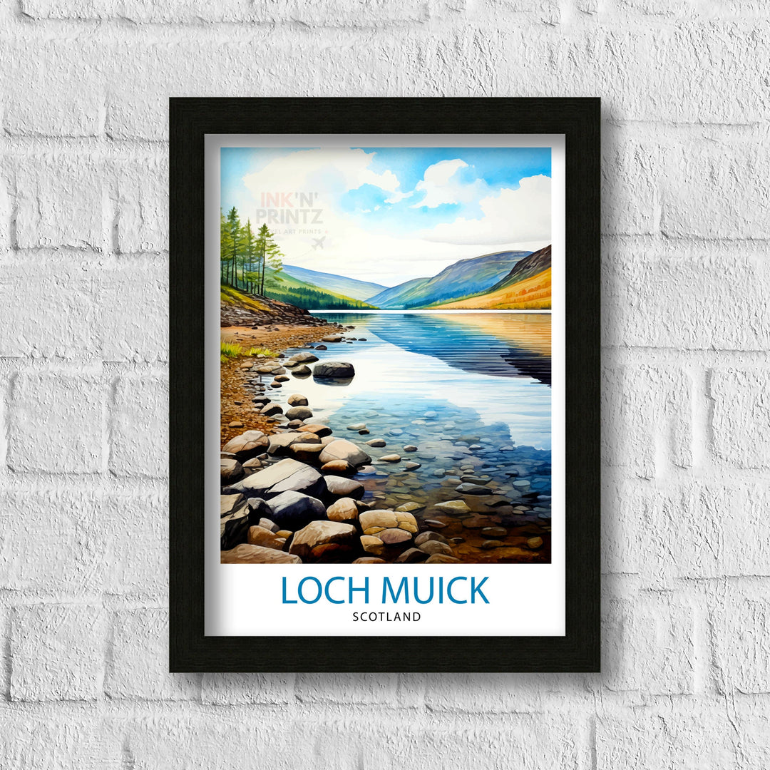 Loch Muick Scotland Travel Print Loch Muick Wall Decor Loch Muick Poster Scotland Travel Prints Loch Muick Art Print Loch Muick