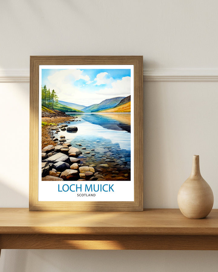 Loch Muick Scotland Travel Print Loch Muick Wall Decor Loch Muick Poster Scotland Travel Prints Loch Muick Art Print Loch Muick