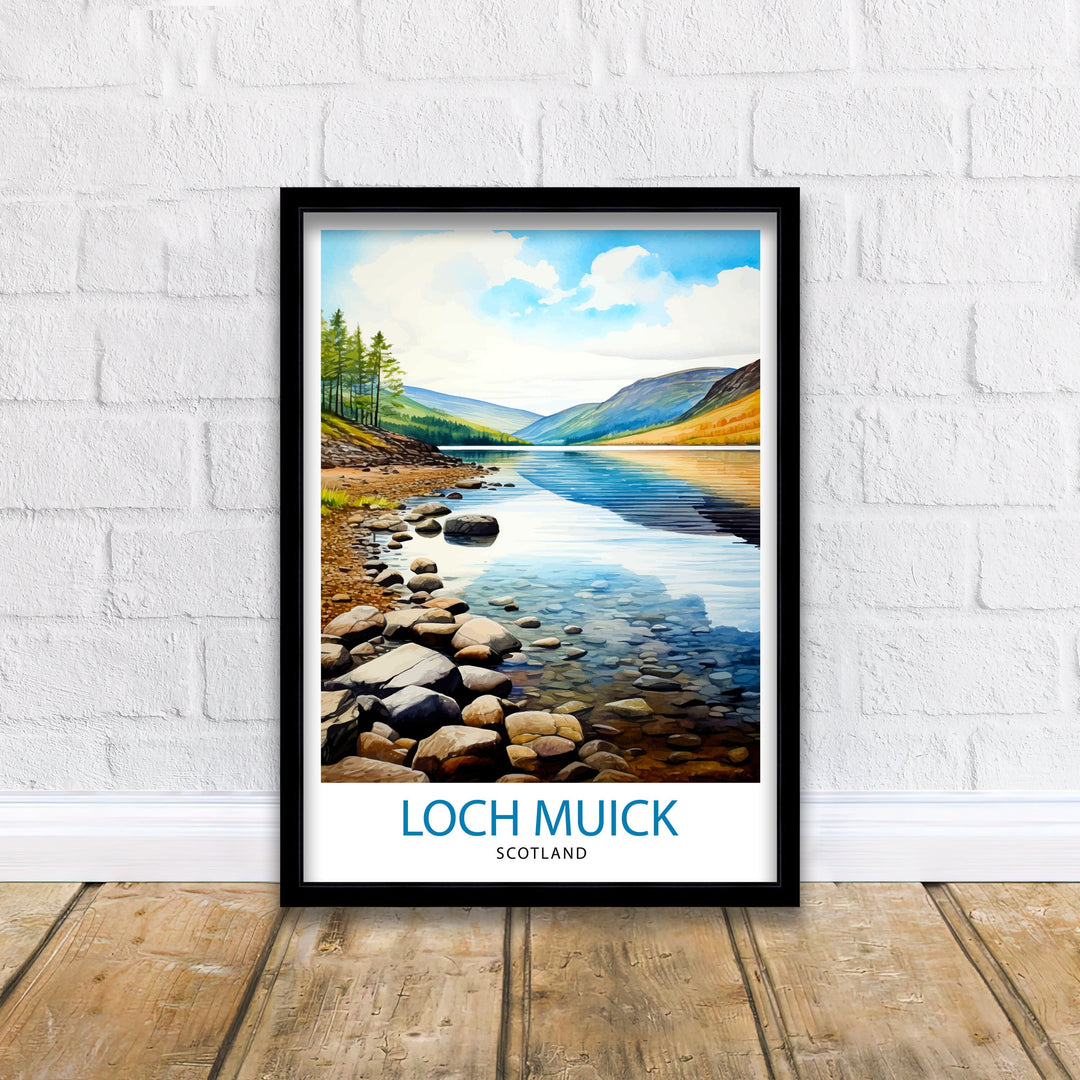 Loch Muick Scotland Travel Print Loch Muick Wall Decor Loch Muick Poster Scotland Travel Prints Loch Muick Art Print Loch Muick