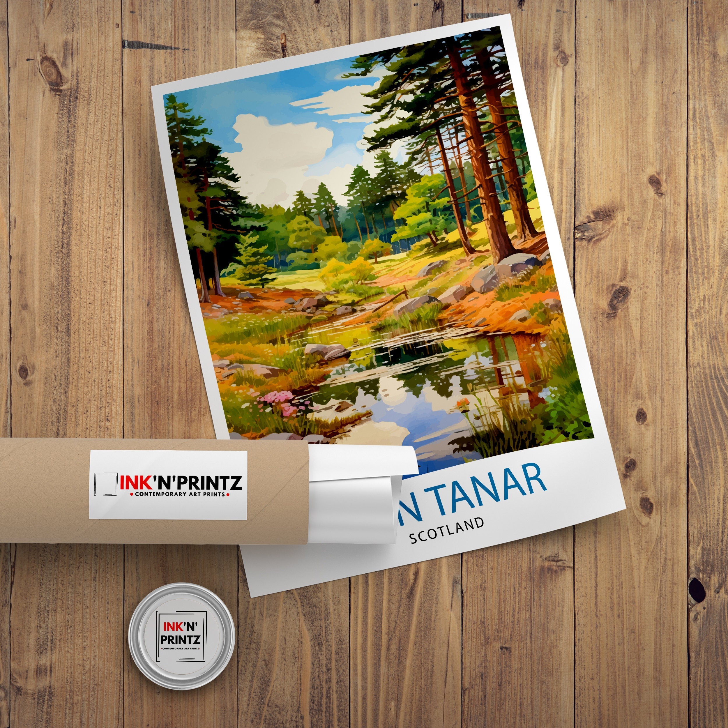 Glen Tanar Scotland Travel Print Glen Tanar Wall Decor Glen Tanar Poster Scotland Travel Prints Glen Tanar Art Print Glen Tanar Illustration