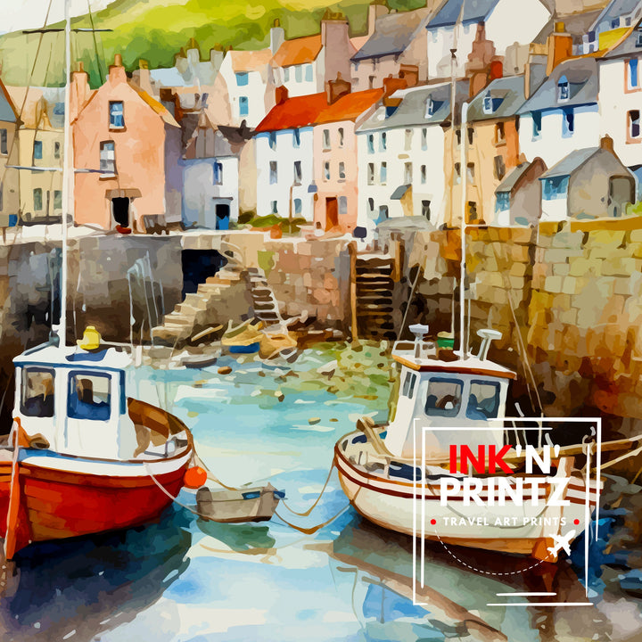 Stonehaven Scotland Travel Print Stonehaven Wall Decor Stonehaven Poster Scotland Travel Prints Stonehaven Art Print Stonehaven Illustration