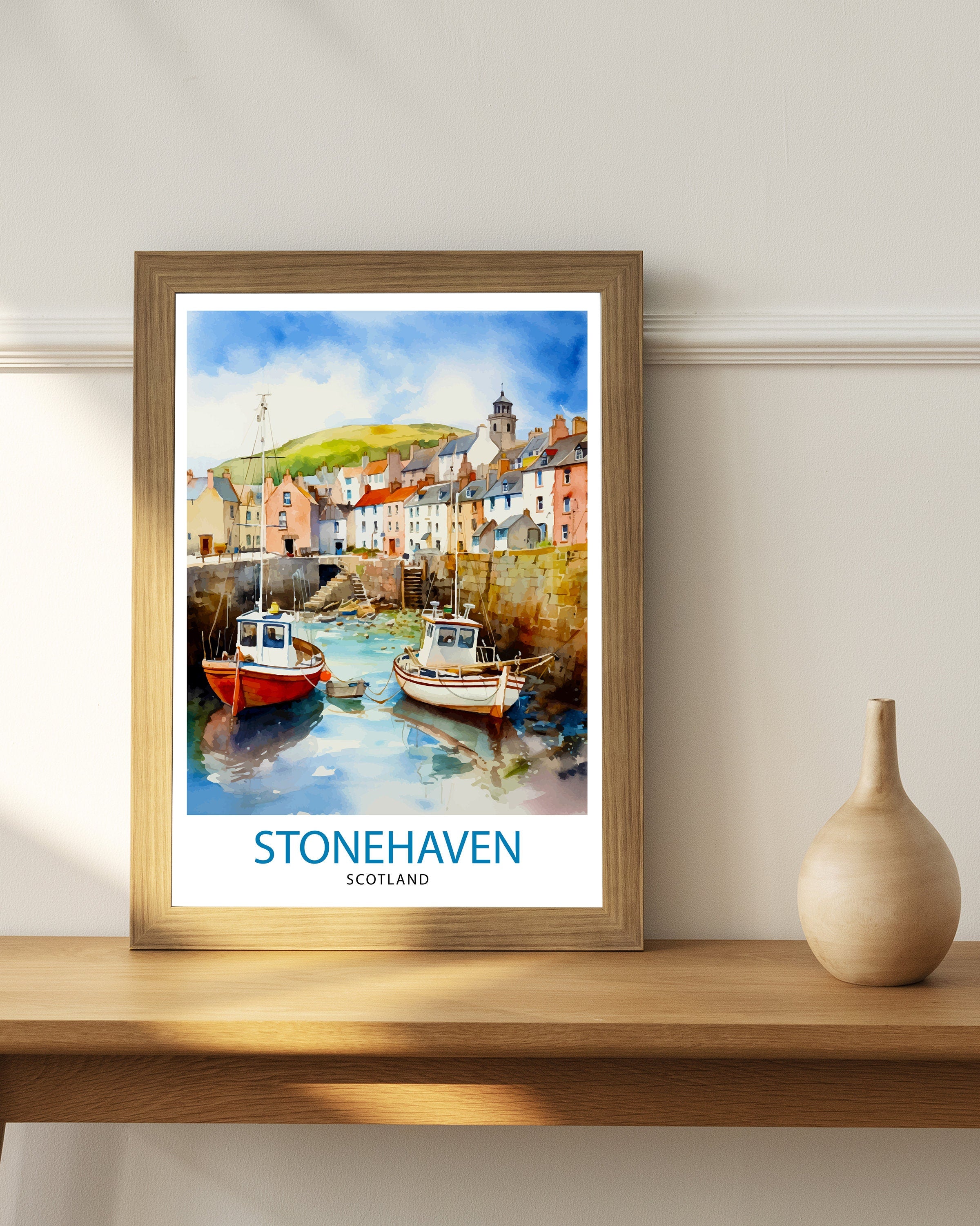 Stonehaven Scotland Travel Print Stonehaven Wall Decor Stonehaven Poster Scotland Travel Prints Stonehaven Art Print Stonehaven Illustration