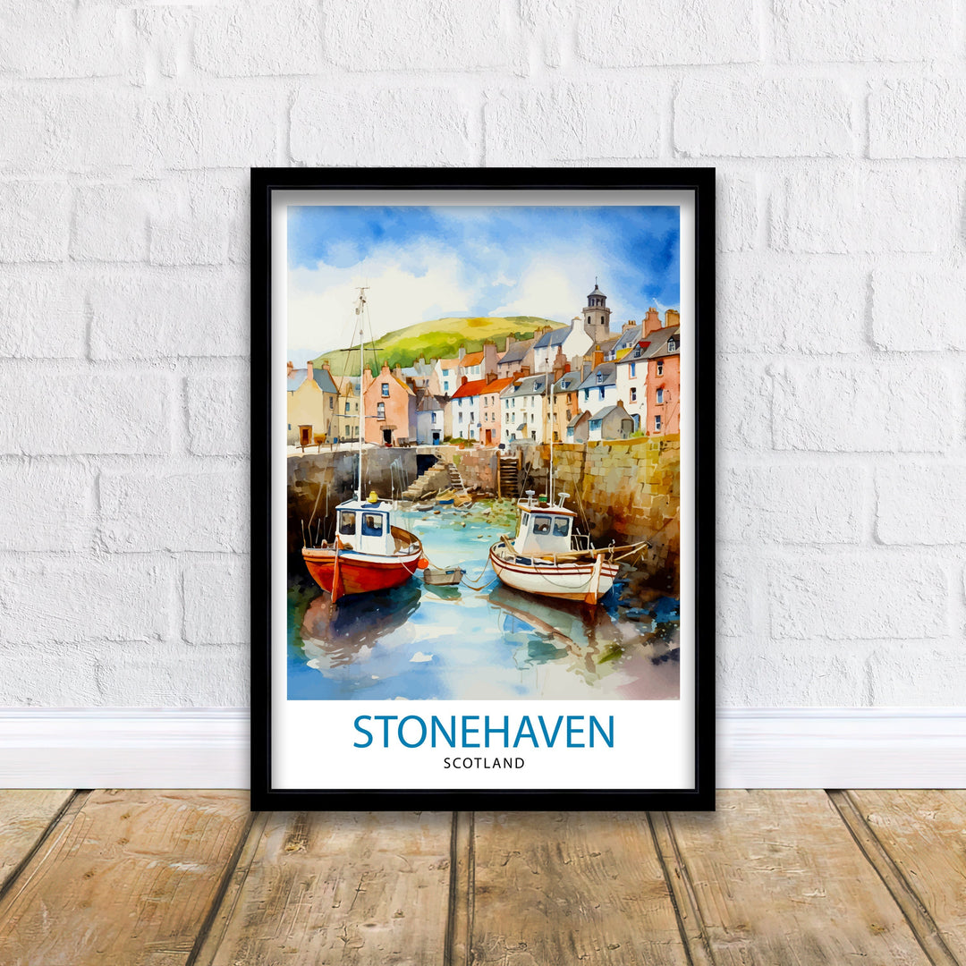 Stonehaven Scotland Travel Print Stonehaven Wall Decor Stonehaven Poster Scotland Travel Prints Stonehaven Art Print Stonehaven Illustration