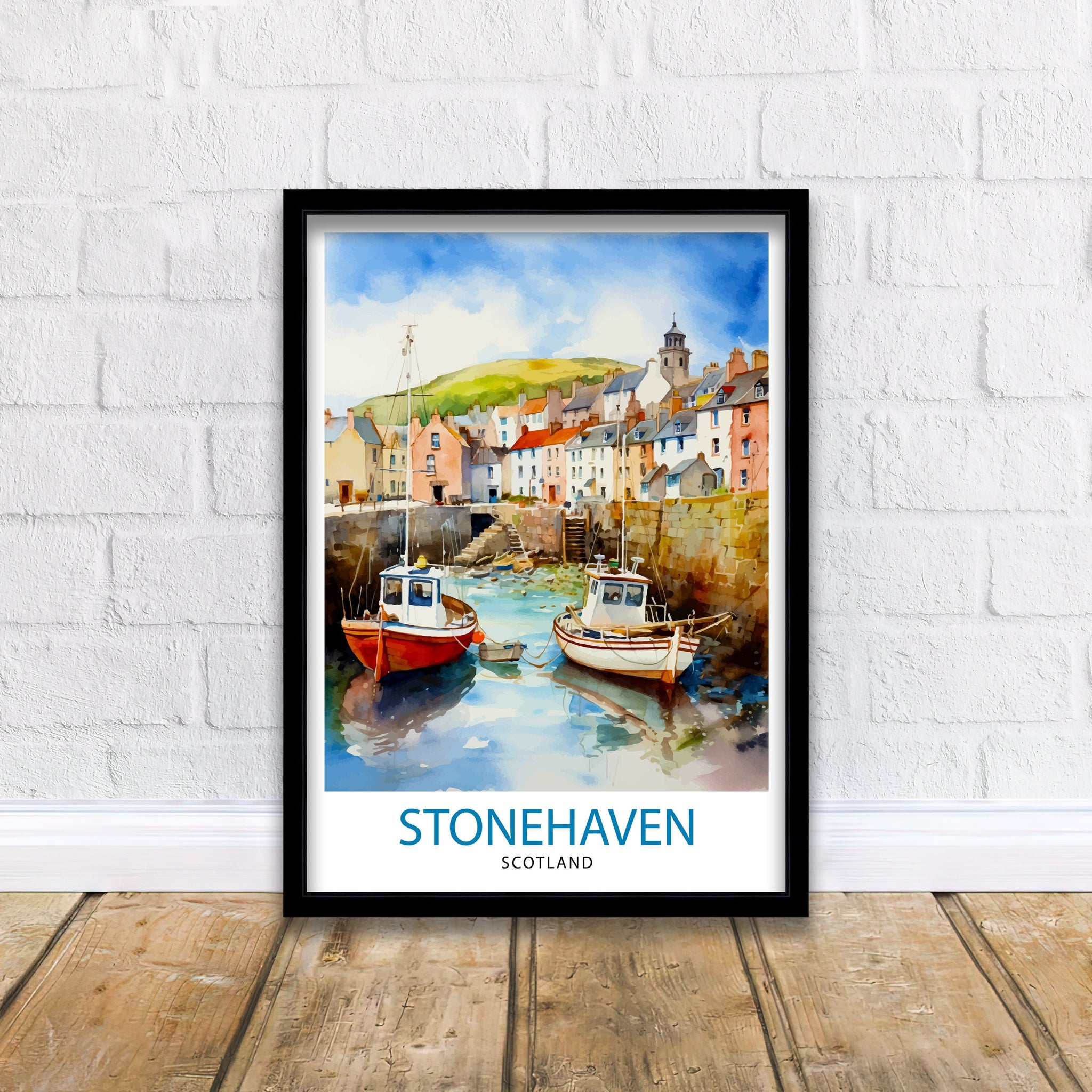 Stonehaven Scotland Travel Print Stonehaven Wall Decor Stonehaven Poster Scotland Travel Prints Stonehaven Art Print Stonehaven Illustration