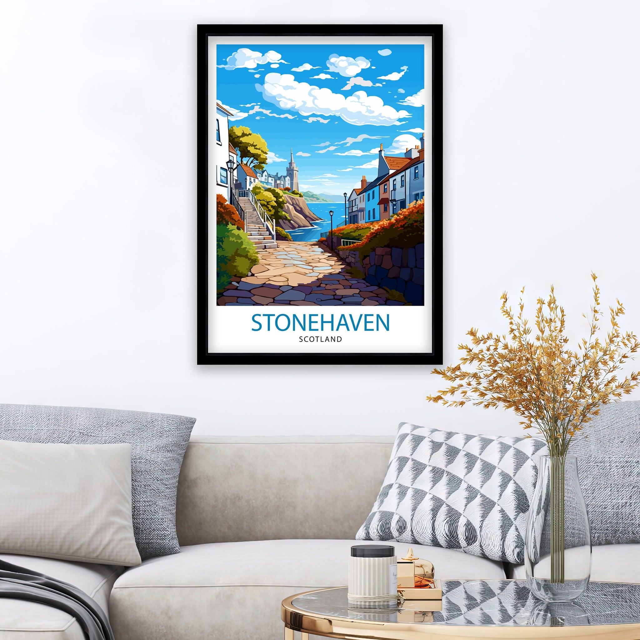 Stonehaven Scotland Travel Print Stonehaven Wall Decor Stonehaven Poster Scotland Travel Prints Stonehaven Art Print Stonehaven Illustration