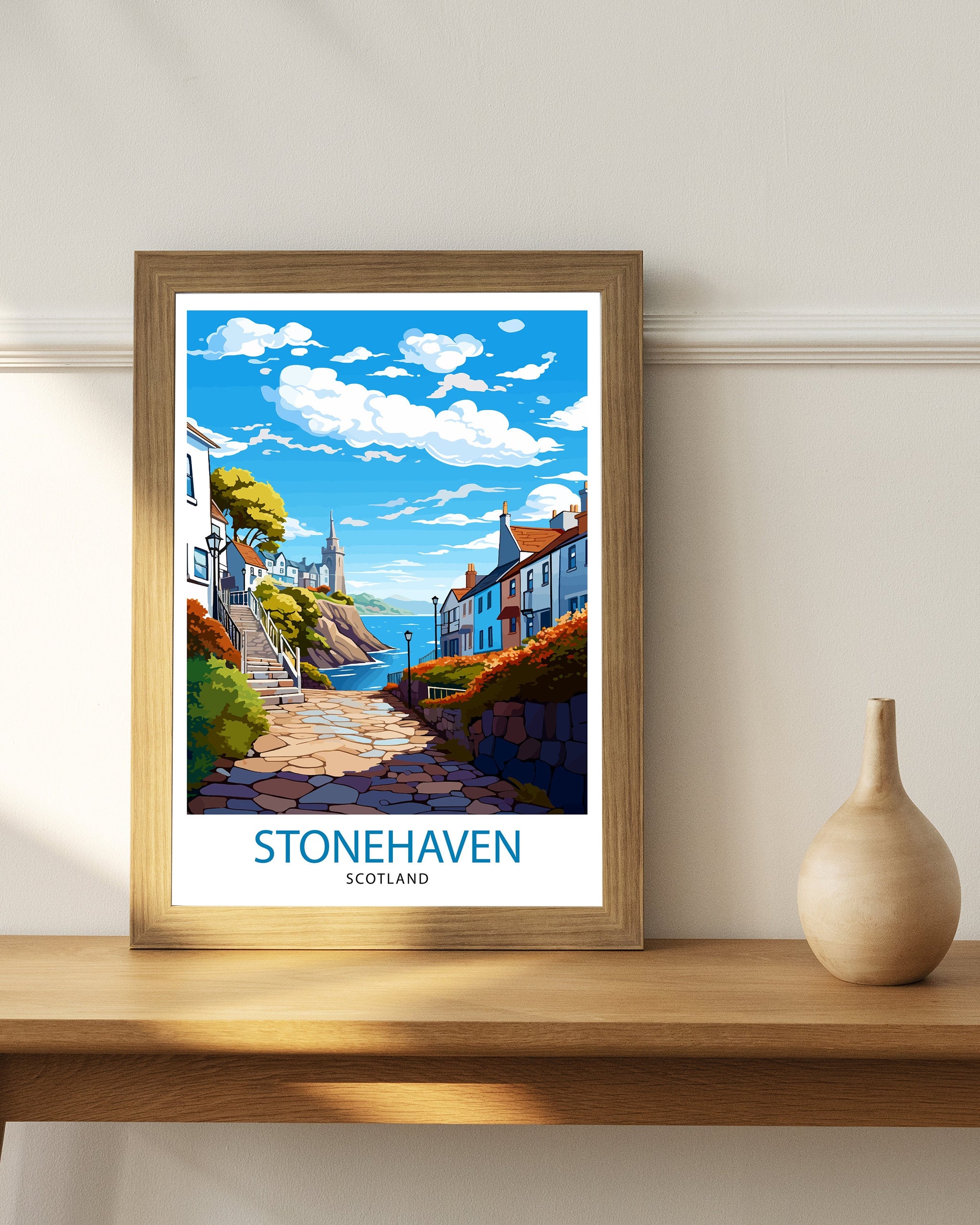 Stonehaven Scotland Travel Print Stonehaven Wall Decor Stonehaven Poster Scotland Travel Prints Stonehaven Art Print Stonehaven Illustration