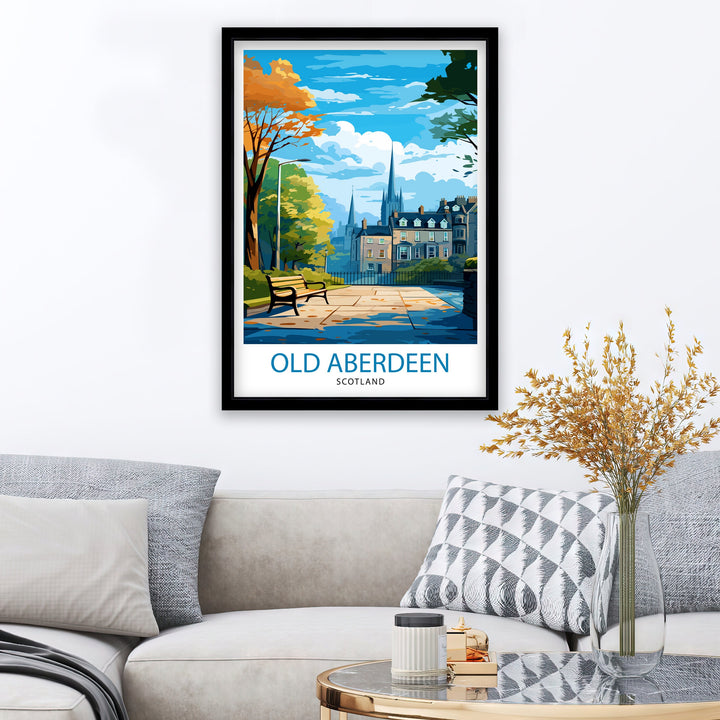 Old Aberdeen Scotland Travel Print Old Aberdeen Wall Decor Old Aberdeen Poster Scotland Travel Prints Old Aberdeen Art Print Old Aberdeen