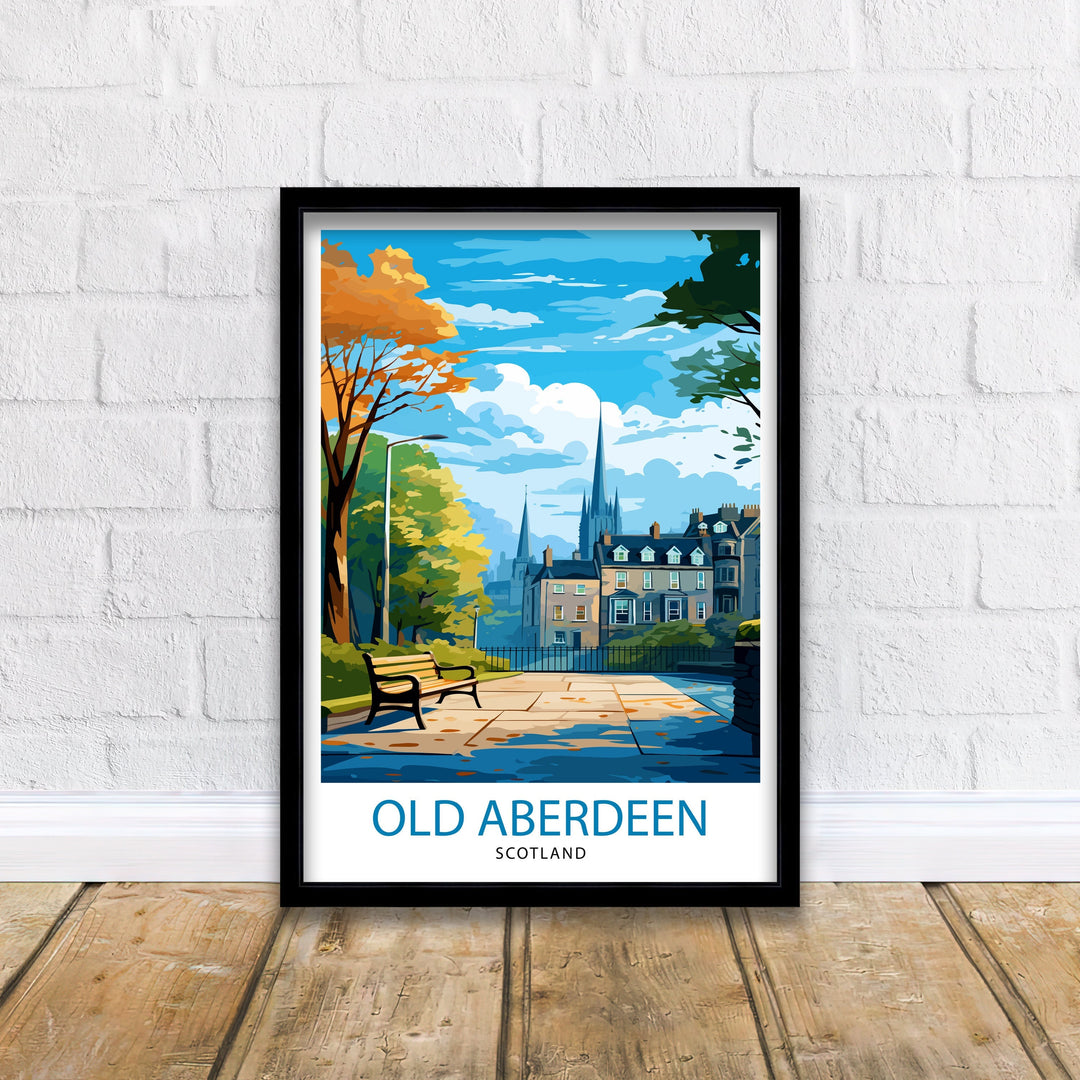 Old Aberdeen Scotland Travel Print Old Aberdeen Wall Decor Old Aberdeen Poster Scotland Travel Prints Old Aberdeen Art Print Old Aberdeen