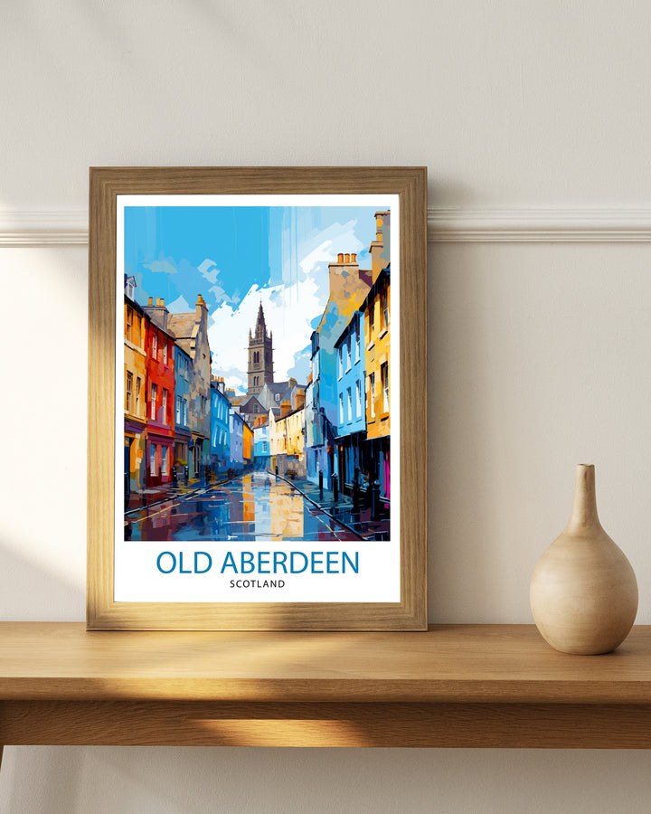 Old Aberdeen Scotland Travel Print Old Aberdeen Wall Decor Old Aberdeen Poster Scotland Travel Prints Old Aberdeen Art Print Old Aberdeen