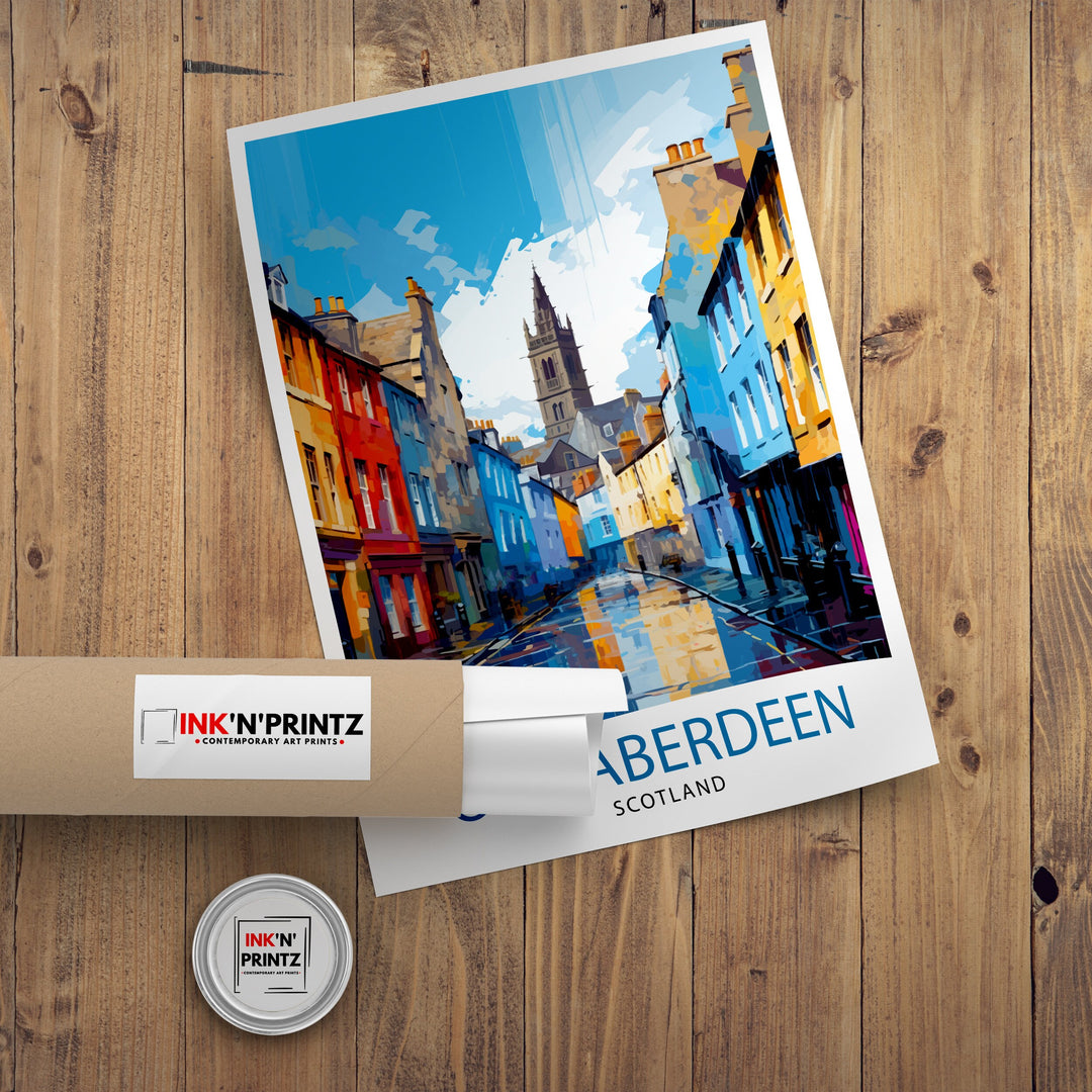 Old Aberdeen Scotland Travel Print Old Aberdeen Wall Decor Old Aberdeen Poster Scotland Travel Prints Old Aberdeen Art Print Old Aberdeen