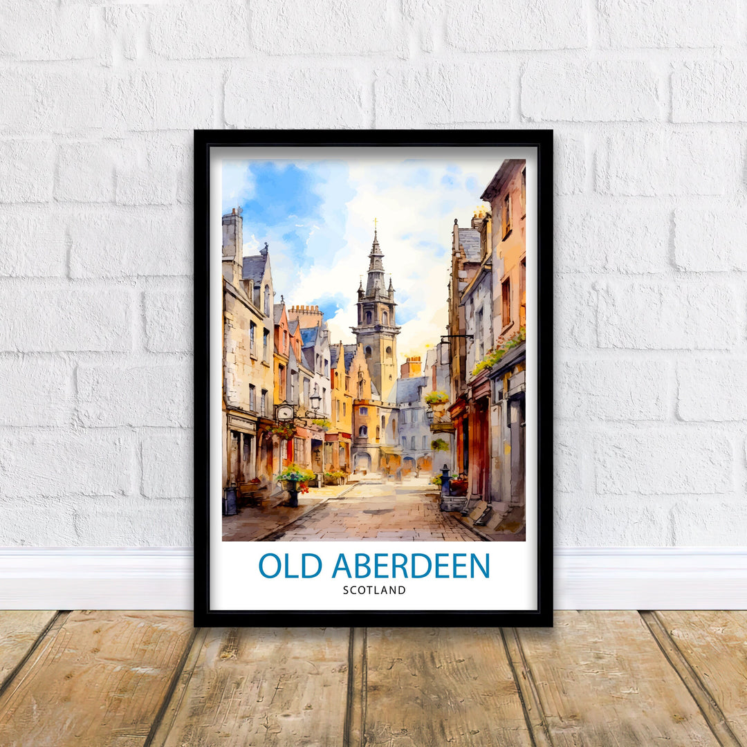 Old Aberdeen Scotland Travel Print Old Aberdeen Wall Decor Old Aberdeen Poster Scotland Travel Prints Old Aberdeen Art Print Old Aberdeen