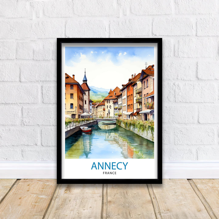 Annecy France Travel Poster Annecy