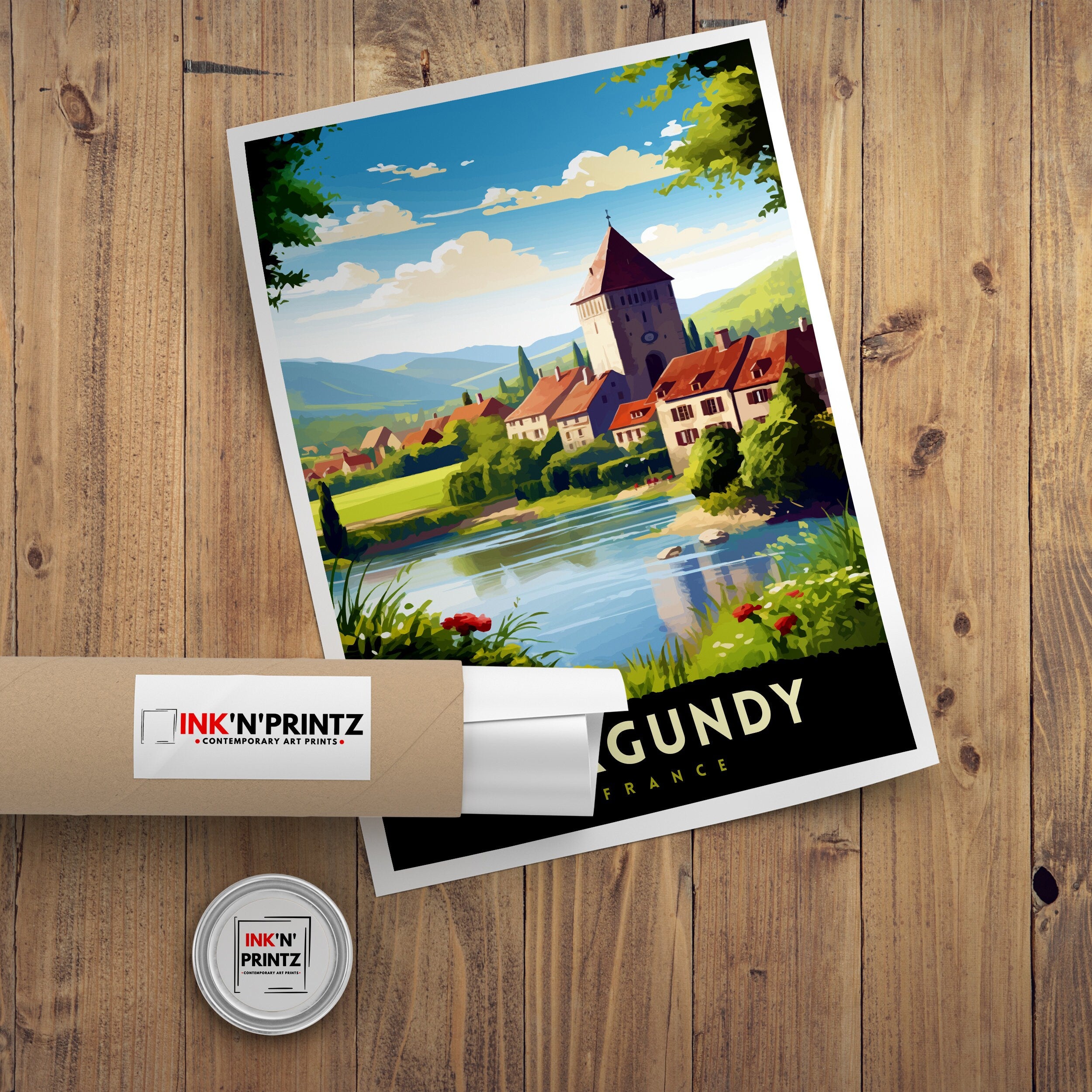 Burgundy France Travel Print Burgundy Wall Decor Burgundy Poster France Travel Prints Burgundy Art Print Burgundy Illustration Burgundy