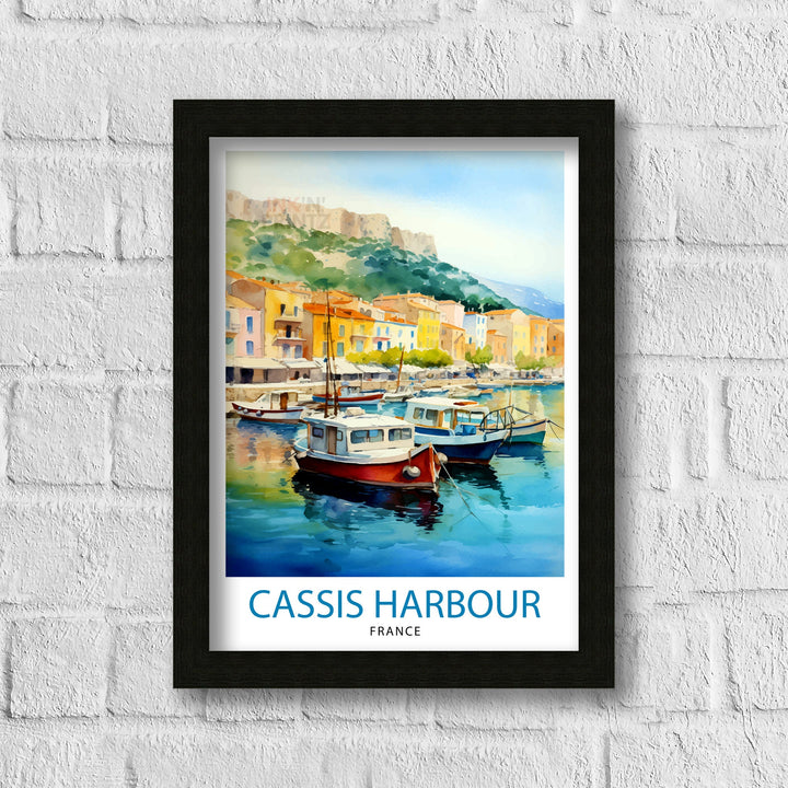 Cassis Harbour Travel Poster Cassis