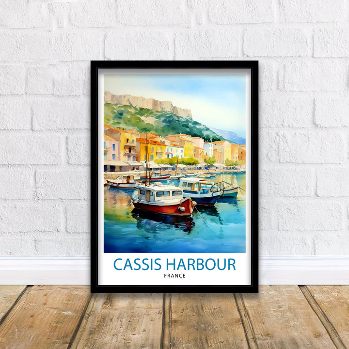 Cassis Harbour Travel Poster Cassis