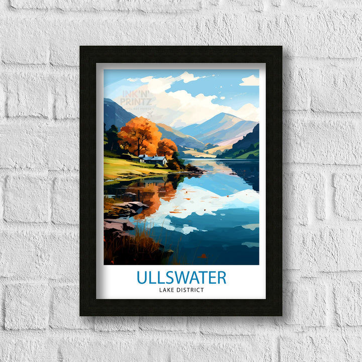 Ullswater Lake District Travel Print Lake District Wall Decor Ullswater Home Living Decor Ullswater Illustration Travel Poster Gift for