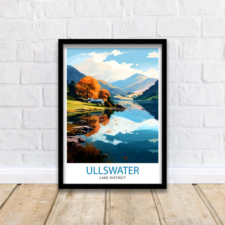Ullswater Lake District Travel Print Lake District Wall Decor Ullswater Home Living Decor Ullswater Illustration Travel Poster Gift for