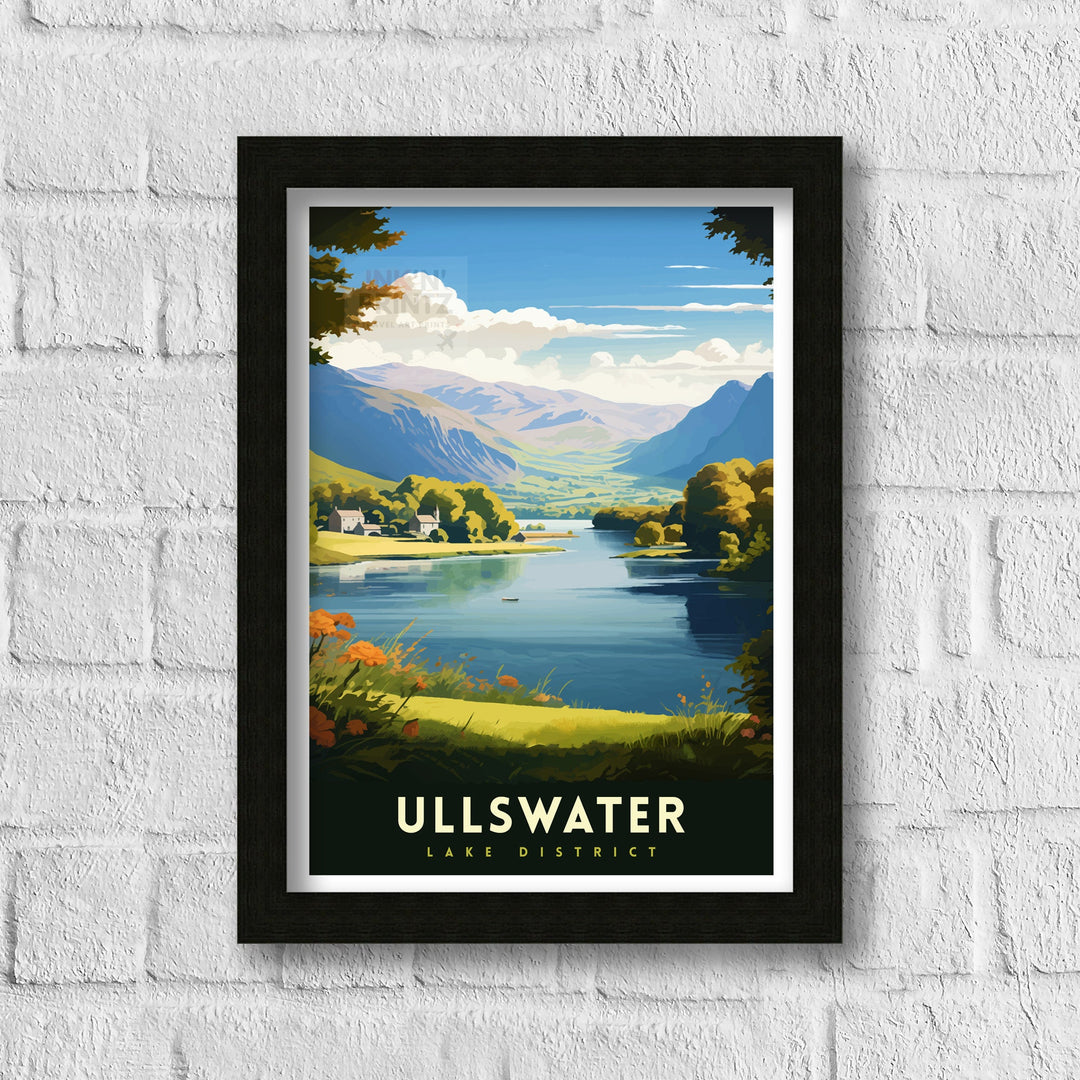 Ullswater Lake District Travel Poster Lake District