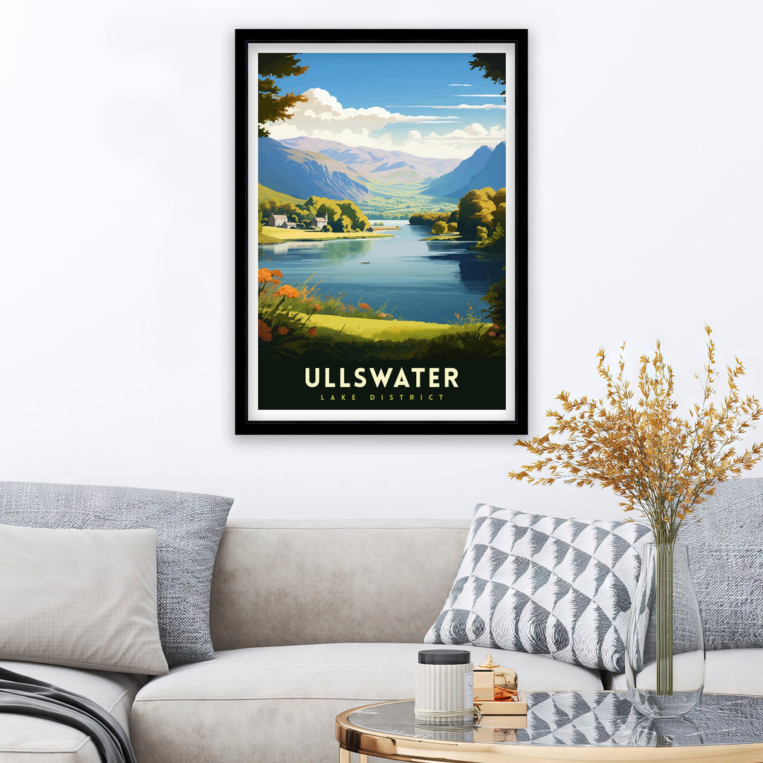 Ullswater Lake District Travel Poster Lake District