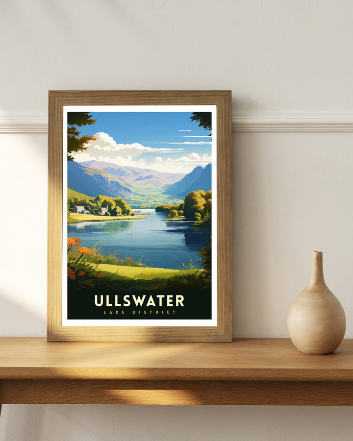 Ullswater Lake District Travel Poster Lake District