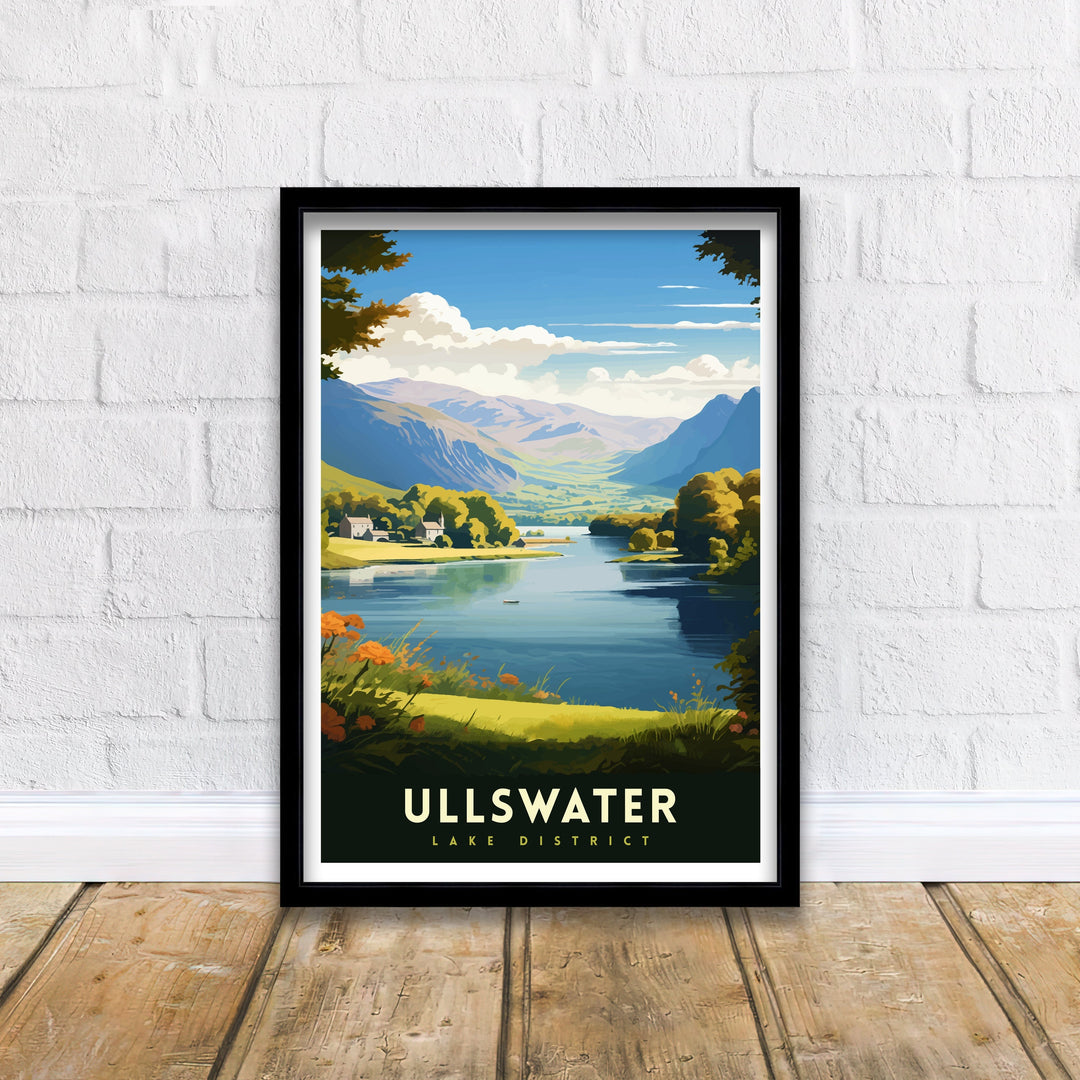 Ullswater Lake District Travel Poster Lake District