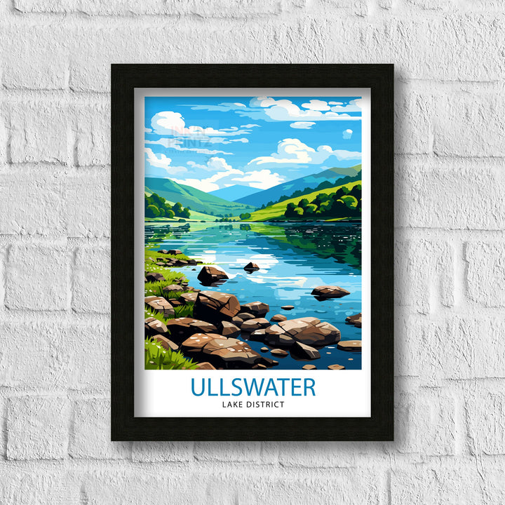 Ullswater Lake District Travel Print Lake District Wall Decor Ullswater Home Living Decor Ullswater Illustration Travel Poster Gift for
