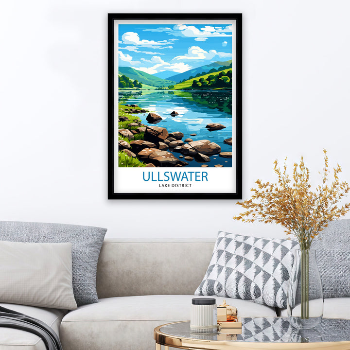 Ullswater Lake District Travel Print Lake District Wall Decor Ullswater Home Living Decor Ullswater Illustration Travel Poster Gift for