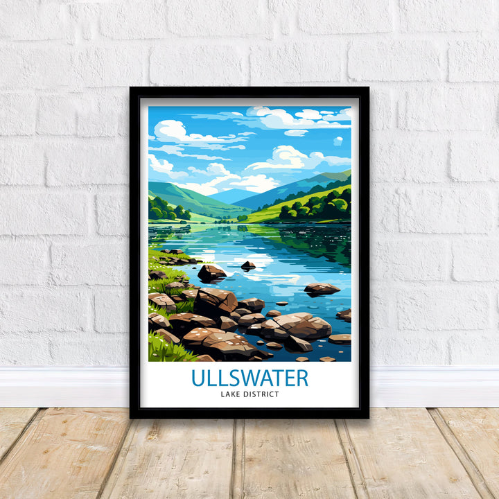 Ullswater Lake District Travel Print Lake District Wall Decor Ullswater Home Living Decor Ullswater Illustration Travel Poster Gift for