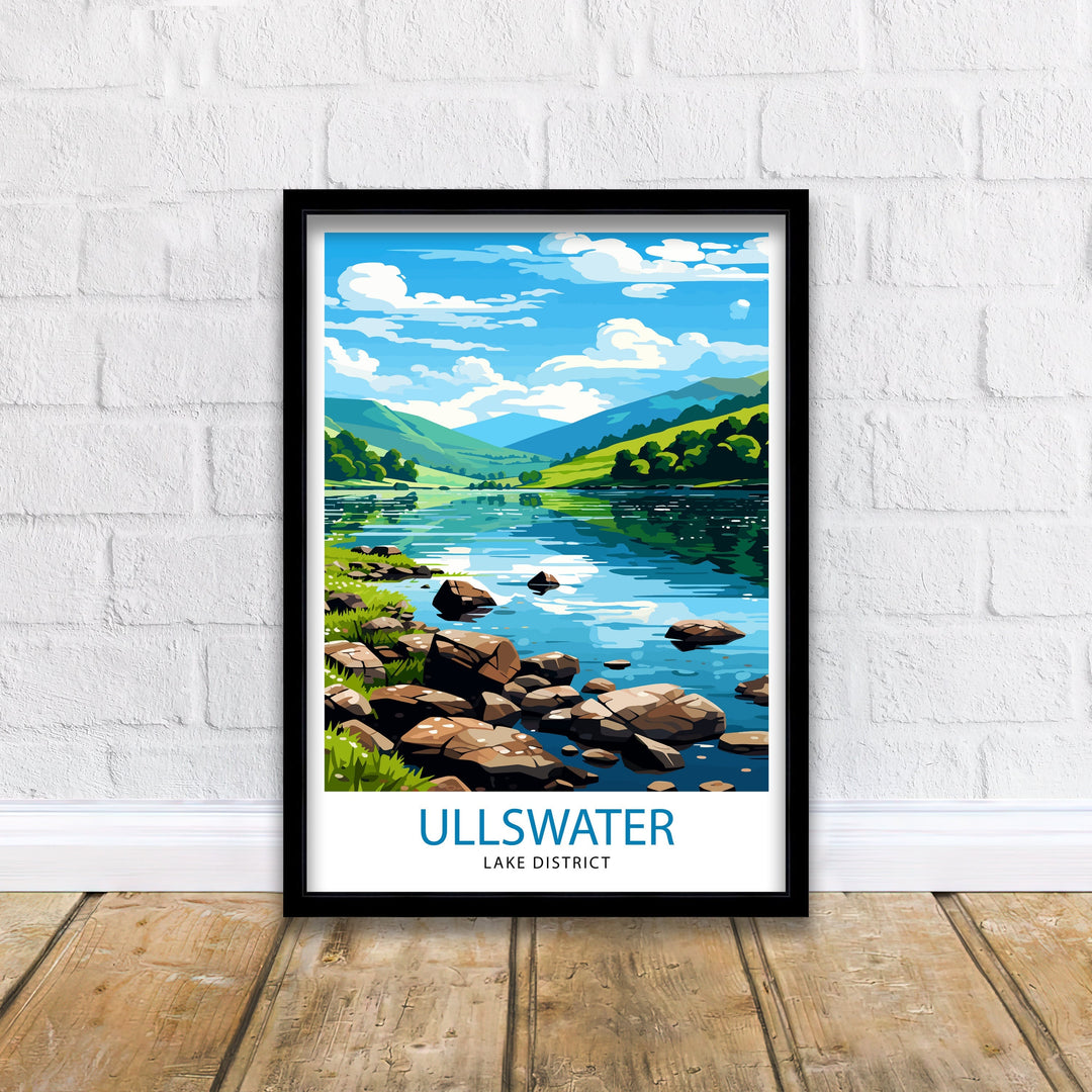 Ullswater Lake District Travel Print Lake District Wall Decor Ullswater Home Living Decor Ullswater Illustration Travel Poster Gift for