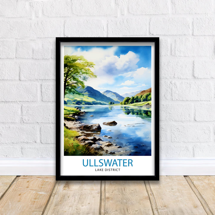 Ullswater Lake District Travel Print Lake District Wall Decor Ullswater Home Living Decor Ullswater Illustration Travel Poster Gift for
