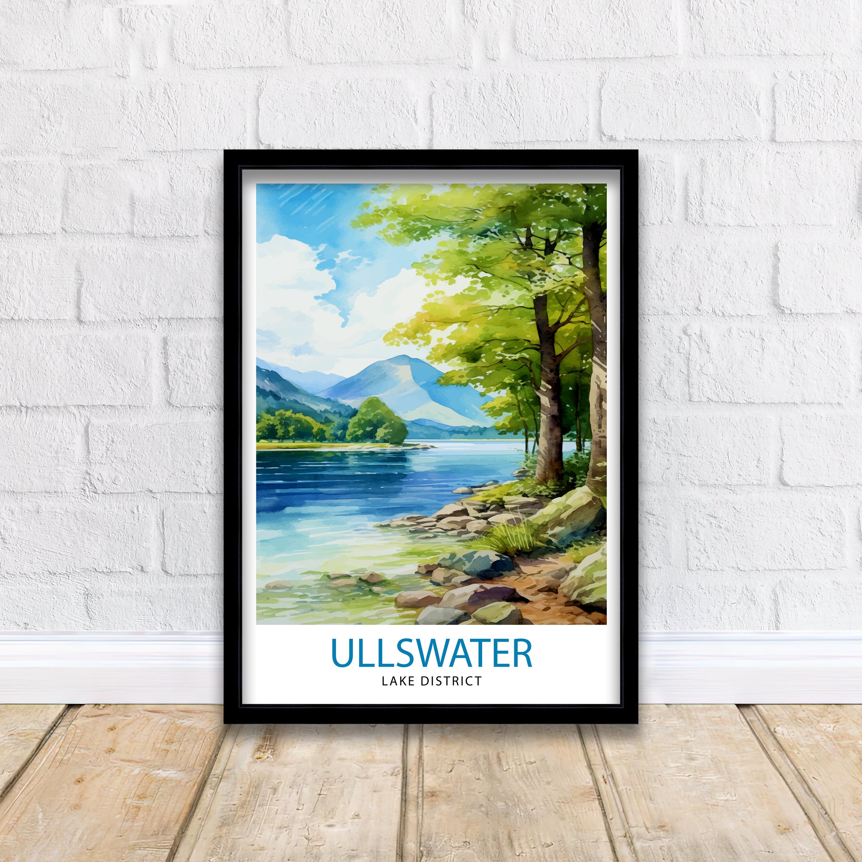Ullswater Lake District Travel Print Lake District Wall Decor Ullswater Home Living Decor Ullswater Illustration Travel Poster Gift for