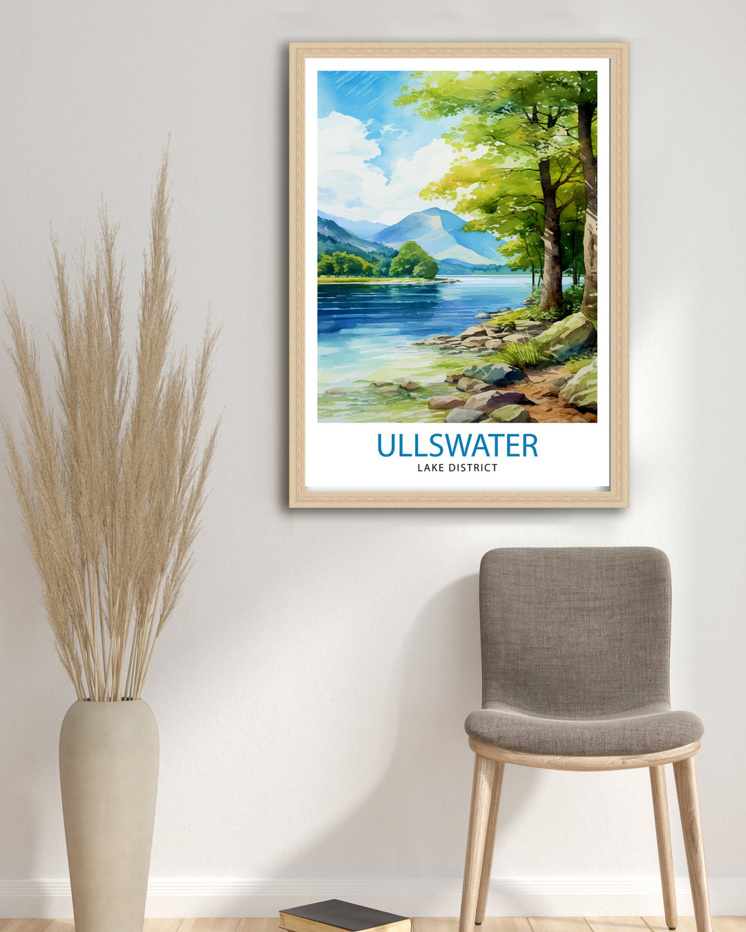 Ullswater Lake District Travel Print Lake District Wall Decor Ullswater Home Living Decor Ullswater Illustration Travel Poster Gift for