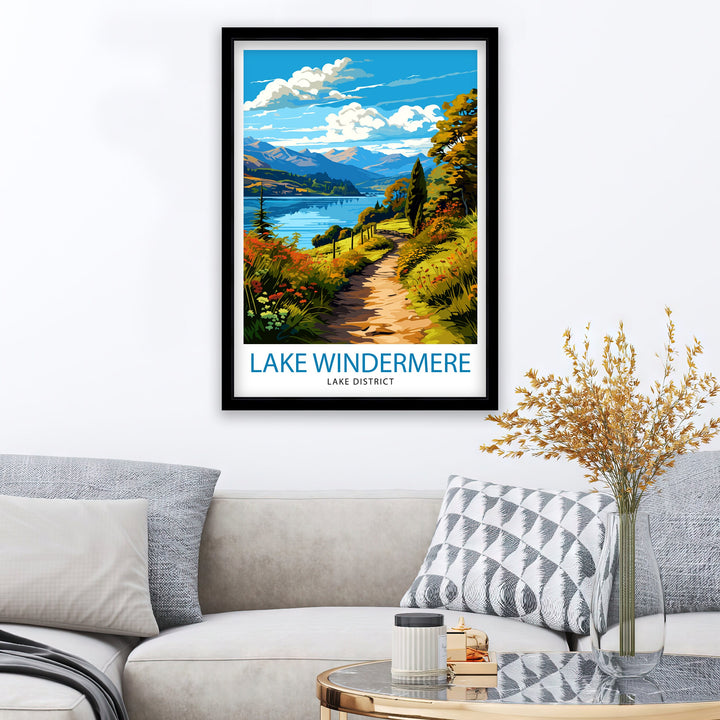 Lake Windermere Travel Poster